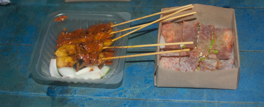 Satay celup skewers ready for the pot