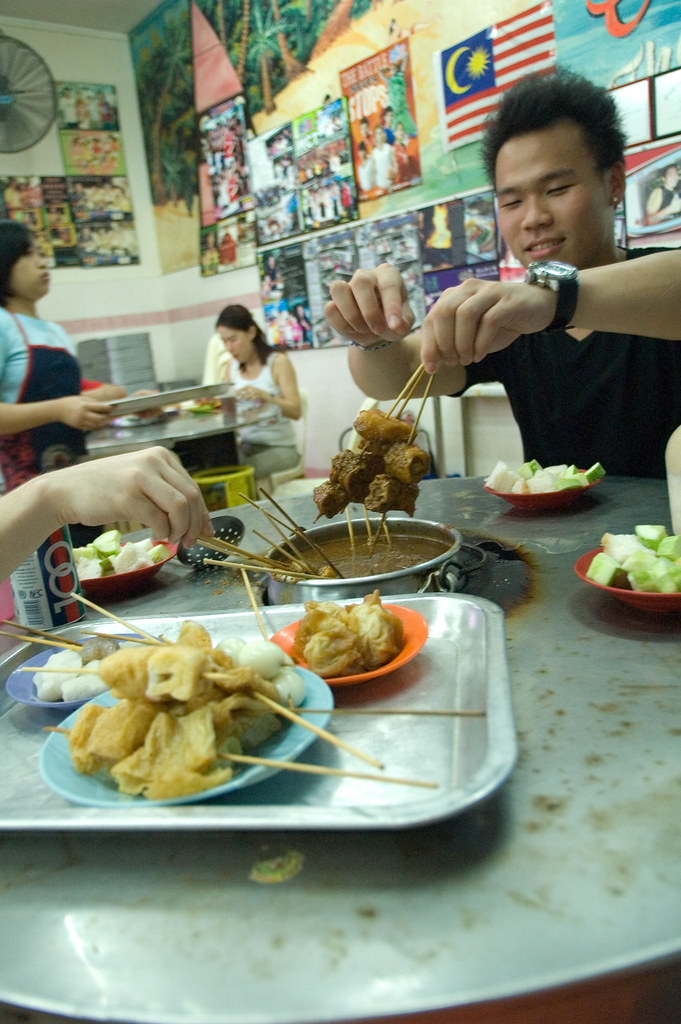 A popular satay celup spot in Melaka