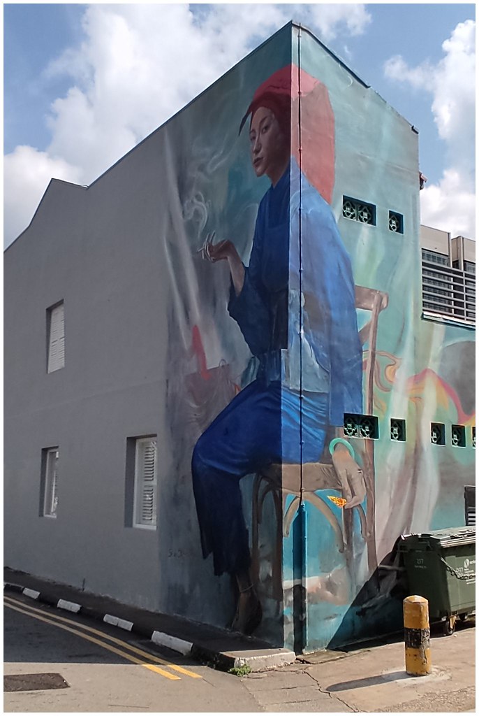 The Samsui woman mural, Chinatown Singapore